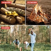 14 Portable Camping Hatchet - Heat-Treated Alloy Steel Axe with Fiberglass Handle for Wood Chopping, Ideal for Camping, Carpentry & Gardening (Model: 1PC)