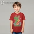 thumbnail image 2 of Boy's Pokemon It's My 7th Birthday Starters Graphic Tee Red Large, 2 of 9