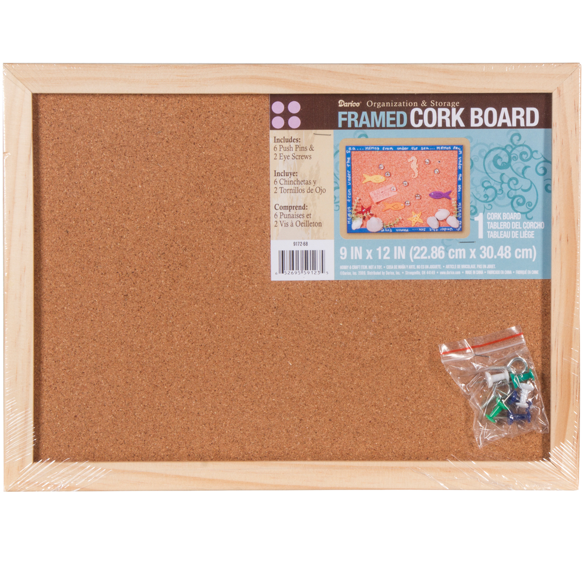 Framed Cork Memo Board 9"X12" Walmart Canada