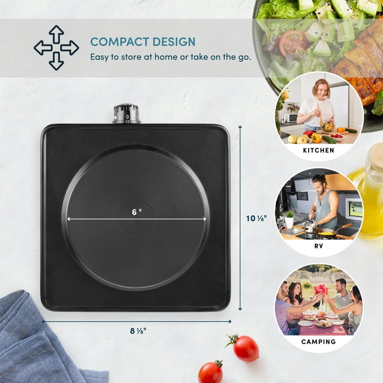  Duxtop Portable Induction Cooktop, Countertop Burner Induction  Hot Plate with LCD Sensor Touch 1800 Watts, Black 9610LS BT-200DZ