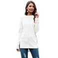 thumbnail image 1 of Innerwin Tee Col Rond Femme T Shirt Quotidien Couleur Unie T-shirt Ample Blanc TG, 1 of 4