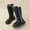 Black, variant on NAISIBABY Girls Winter Boots, Side Zipper Non-Slip Waterproof Faux Fur Lined Kids Fashion Knee High Boots Brown 1(Big Kids)