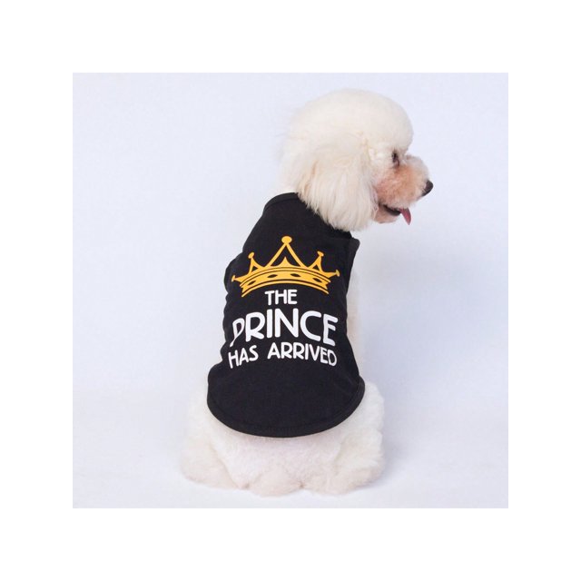 1pcs Pet "The Princess Has Arrived" Printed Dog Vest, Dog Shirt Boy Girl Soft Dog T-Shirt Vest Outfit Apparel For Cats Puppy Small Medium Dogs