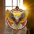 thumbnail image 2 of Stained Eagle Glass Suncatcher for Window Hanging, Eagle Sun Catcher for Window Decoration, Wall Glass Art Decor Gift for Thanksgiving, Christmas, 2 of 4