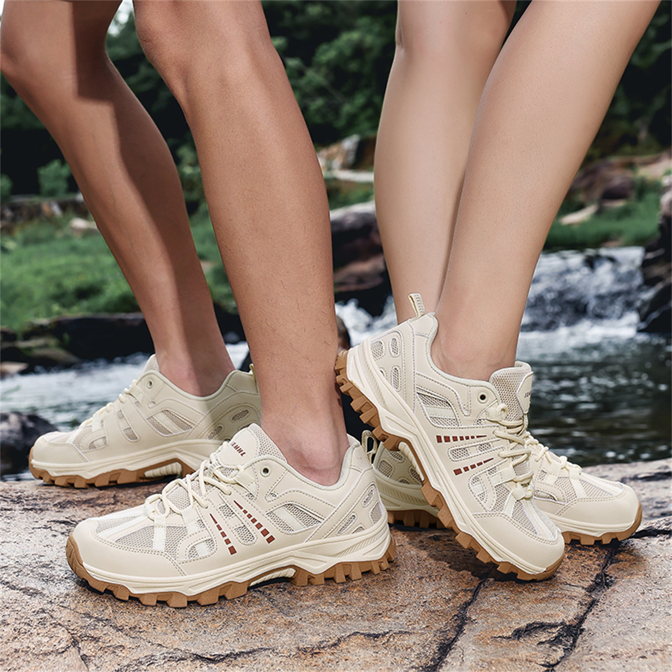 YOURDIARY Men Women Breathable Hiking Shoes Durable Non-Slip Trail Sneakers for Camping Hiking