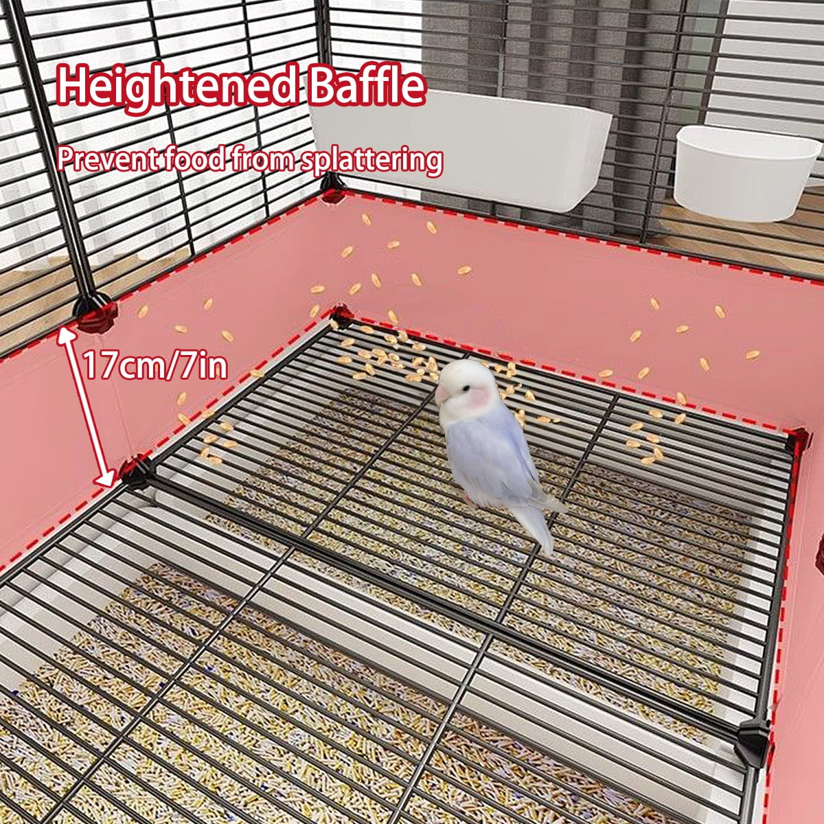 Aqwiopr Bird Cage Birdcage 59 Inch Height Bird Cage Metal Bird House with Wheel Rolling for Parrots Conure Lovebird Cockatiel Bird Cages