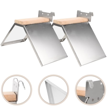 OUNONA Wooden Pigeon Perches Bird Roosting Stand for Parrots, Hangable, Set of 2