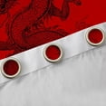 thumbnail image 4 of Feelyou Chinese Dragon Black Out Curtains, Red Graffiti Curtains Pack of 2 (42x63 Each), 4 of 6