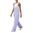 thumbnail image 7 of Tqcoqu Women's Wide Leg Cargo Overalls Multi Pockets,Adjustable Straps Casual Long Jumpsuit,Purple Women's S-XXL, 7 of 7