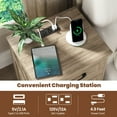 thumbnail image 2 of NEGYLIM 2-Piece Nightstand, Farmhouse End Table with Charging Station, 3 Drawers Storage for Bedroom, 2 of 11
