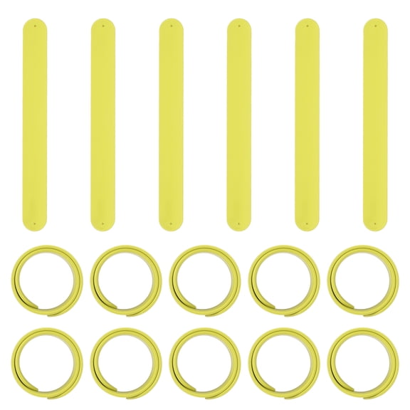 Slap Bracelets 8.5" x 1", 16 Pcs Silicone Slap Bracelet Bulk Blank Snap Band Soft Wristband for Party Favor DIY Gifts Classroom Birthday Crafts, Yellow