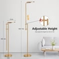 thumbnail image 6 of SUNMORY 32W/3000LM Floor Lamp, Super Bright LED Floor Lamp with Remote Control, 70" Tall Standing Lamp with Height Adjustment 350°Rotating Head, Modern Stepless Dimmable Torchiere Reading Corner Lamp, 6 of 11