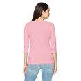 thumbnail image 2 of Hanes Tee-Shirt à Manches Raglan en Coton Extensible pour Femmes, P, Rose Paléo, 2 of 2