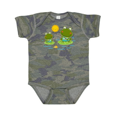 

Inktastic Fishing Frogs Cute Fisherman Boys Baby Bodysuit