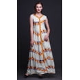 thumbnail image 2 of Bimba Tie-Dye Women Long Floral Party V NeckÂ&nbsp;DressÂ&nbsp;Front Slit Sleeveless Maxi Gown-XXX-Large, 2 of 5
