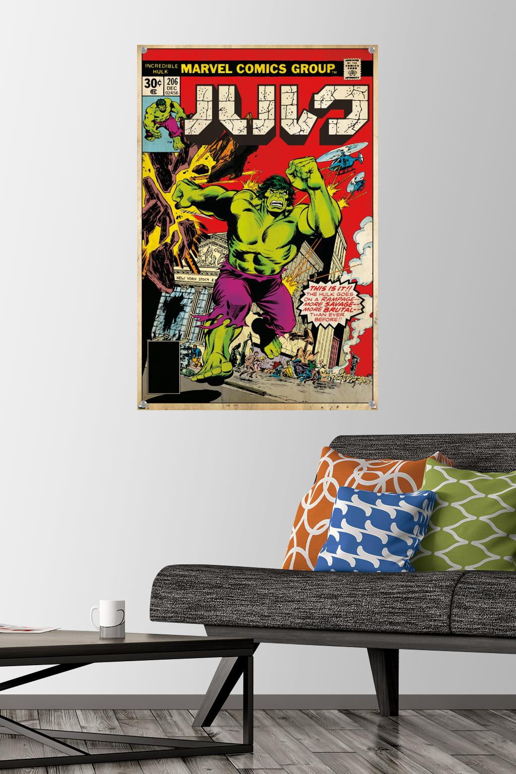 Marvel Katakana - Hulk #206 Wall Poster with Pushpins, 22.375" x 34"
