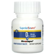 Superior Source D3, 250 mcg (10,000 IU), 100 MicroLingual Instant Dissolve Tablets