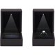 thumbnail image 1 of Caja de regalo para pendientes de anillo, 2 piezas con luz LED, elegante estuche de terciopelo para anillos, exhibición de joyería para propuesta, compromiso, regalo (negro), 1 of 5