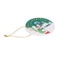 thumbnail image 3 of Adornos navideños, colgante de cerámica con estampado redondo de árbol de Navidad para decoración del hogar, herramientas de bricolaje, tipo A, 3 of 10