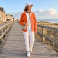 thumbnail image 5 of Womens Full Zip Stand Collar Fleece light jacket Long Sleeve Warm Casual Coat With Side Pockets for Fall Winter Hiking Athletic Wear, 5 of 5