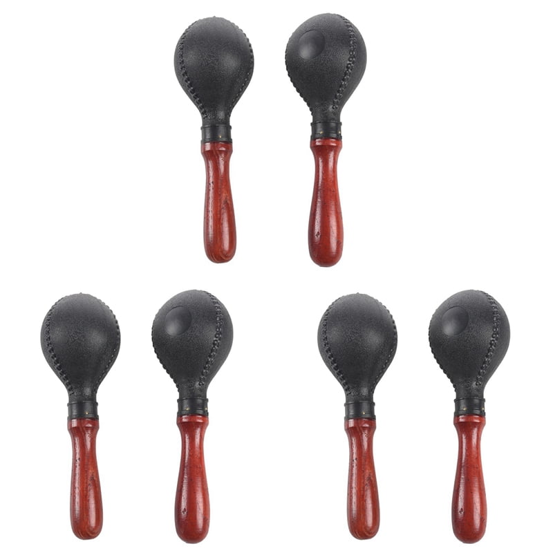 Professional 3Pair of Maracas Shakers Rattles Sand Hammer Percussion Instrument Musical Toy