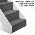 thumbnail image 3 of Escaleras para perros Arf Pets Wood, 4 niveles, ajuste de altura, color blanco, 3 of 8