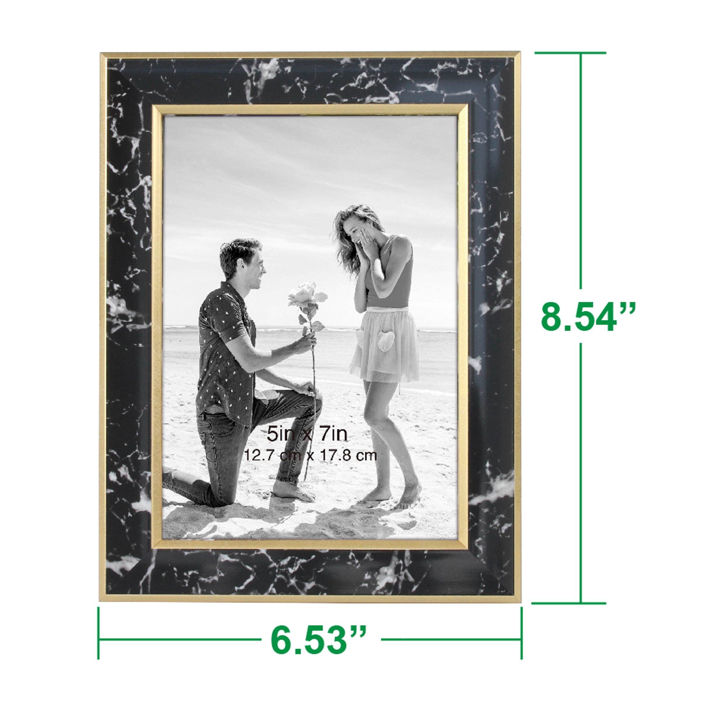 Better Homes & Gardens 5 x 7 Rectangle Plastic Picture Frame, Black