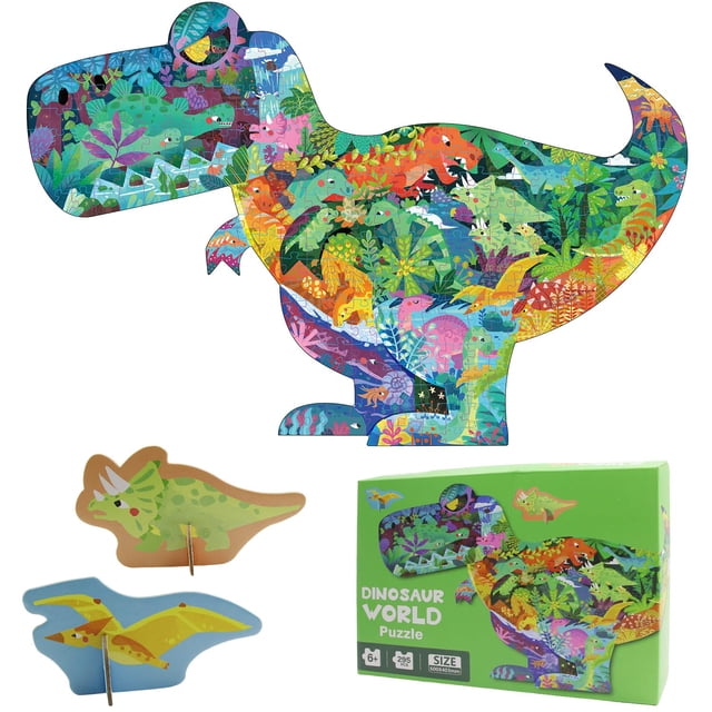 Puzles de dinosaurios REALRINDO 295 piezas para niños de 6 a 8 años