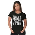 thumbnail image 3 of 4 out of 3 Struggle Math Nerd Humor Womens Fitted Plus Size Graphic Tee Brisco Brands 2X, 3 of 5