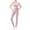 Pink, variant on 2 Piece Seamless Yoga Set High Performance Workout Outfit Gym Activewear with Sports Bra and Leggings for Women