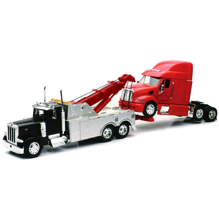 【初回限定お試し価格】 379 Peterbilt Tow Truck 387 Peterbilt with Black Truck ミニカー