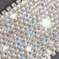 thumbnail image 3 of Caja de pañuelos para visera de coche Bling Bling, de piel sintética, hecha a mano, con cristales brillantes, para mujer, 3 of 5