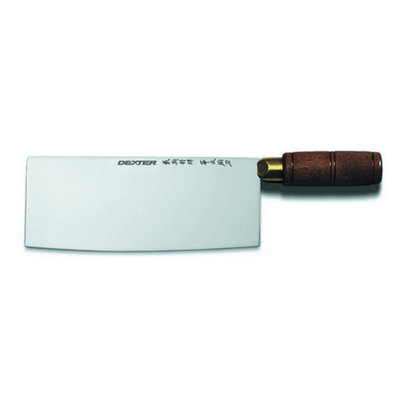 Dexter Russell 8915 Traditional (08051) 8" x 3-1/4", Chinese Chef's/Cook's Knife, stain-free, high-carbon steel, walnut handle, brass ferrule, Made in USA‌​‌‌‍​​‌‌‌​‍​​‌‌‌​‍​‌​​‌​‍​​‌‌‌‌​‍​​‌‌​‌