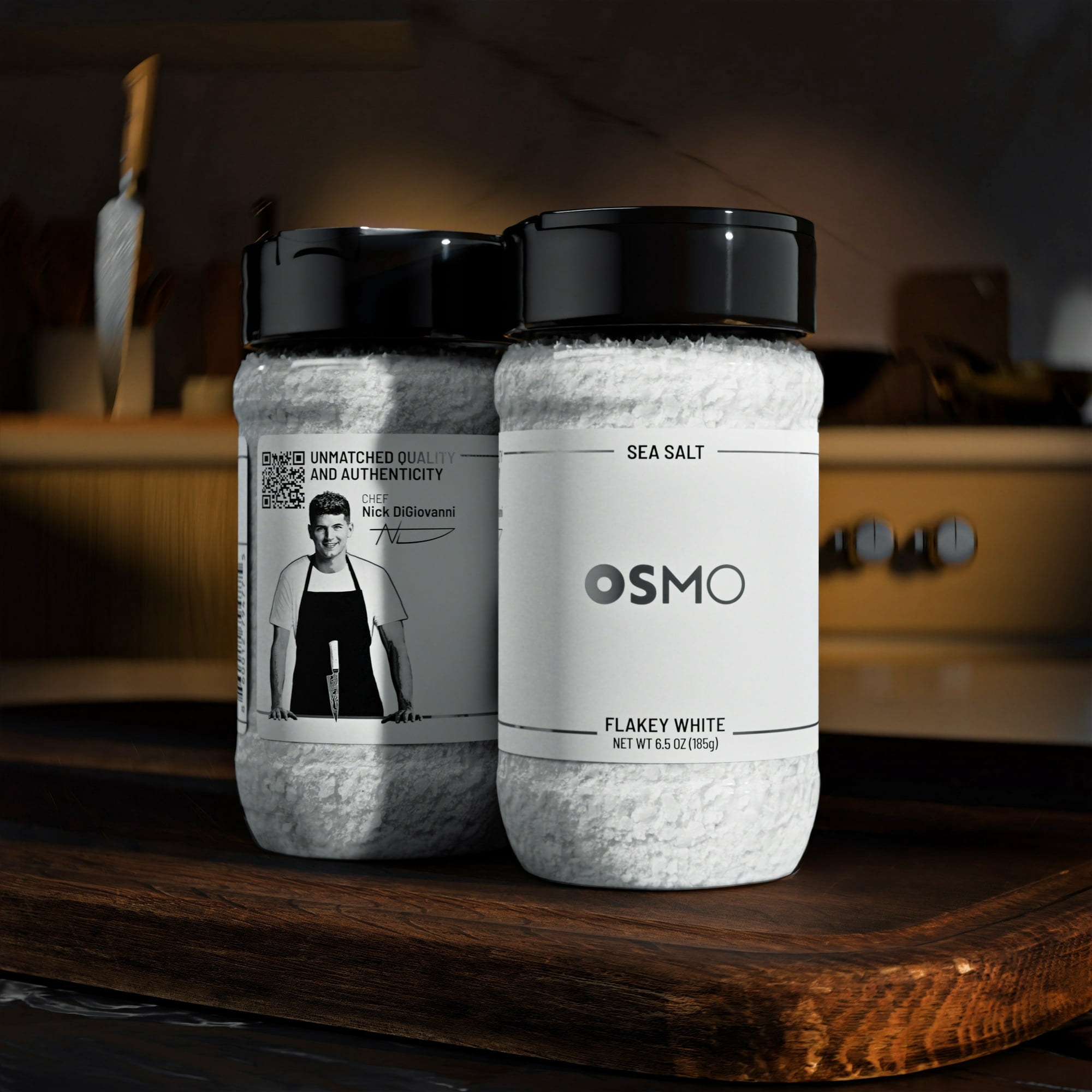 Osmo Flakey White Sea Salt, Kosher Flakes, Chef-Crafted Michelin-Star Quality Seasoning, 6.5 oz