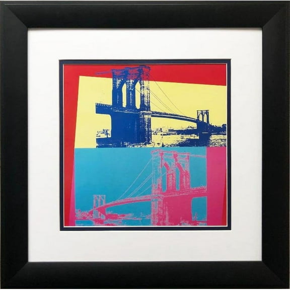 Andy Warhol "Brooklyn Bridge" CUSTOM FRAMED Art Lithograph Generic