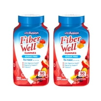 Vitafusion Fiber Gummies Fiber Supplement Peach, Strawberry and Blackberry Flavors 90 Each (Pack of 2)