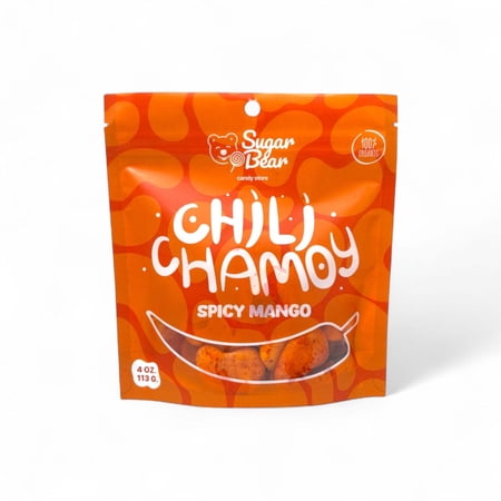 Chili Chamoy Gummy Mangoes 4oz Pack – Sweet, Spicy & Tangy Mango Gummies – Chamoy Coated Mexican Candy – Tangy, Chewy, & Flavorful Snack
