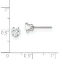 thumbnail image 3 of Stainless Steel Polished 5mm Heart Cz Stud Post Earrings (5.26 X 4.97) Made In China sre1076, 3 of 5