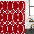 thumbnail image 3 of Red Abstract Waterproof Fabric Shower Curtain,Modern White Geometric Twisted Art Waterproof Fabric Shower Curtain for Bathroom Curtains Bathtubs Hotel Shower Curtains with 12 Hooks Standard 60x72, 3 of 8
