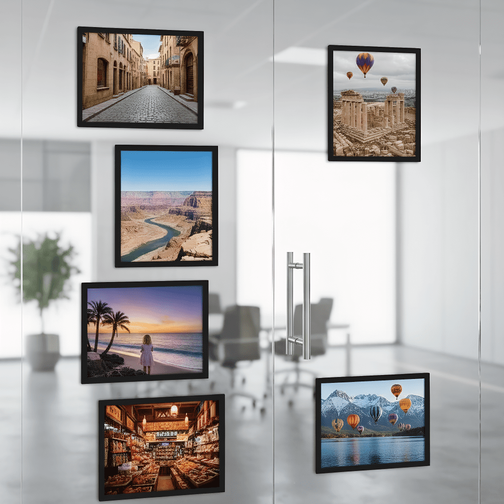 8x10 Magnetic Picture Frames Set of 30 with Self-Adhesive Backing for Refrigerator, Black