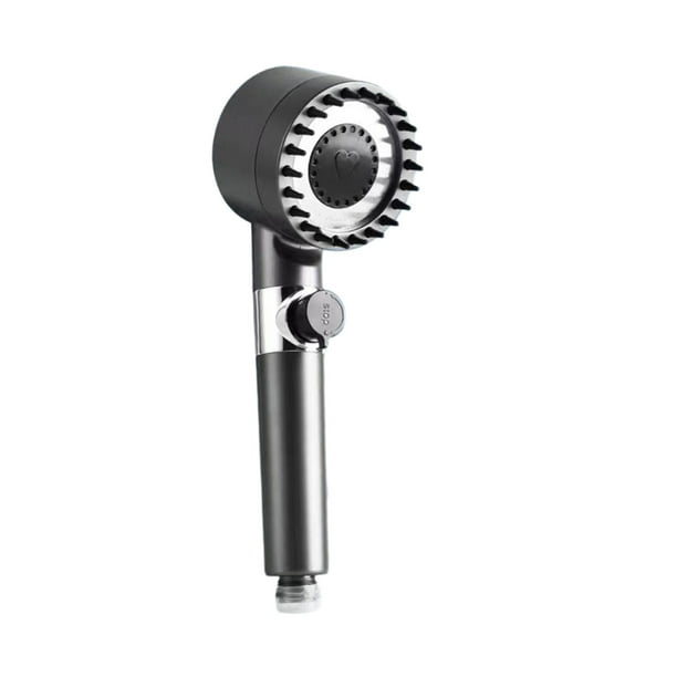Cabezal de ducha de alta presión, filtros suavizantes de agua, ahorro de alto flujo, cabezal de ducha filtrado antifugas, 3 modos de pulverización Gris Macarena Alcachofa de la ducha