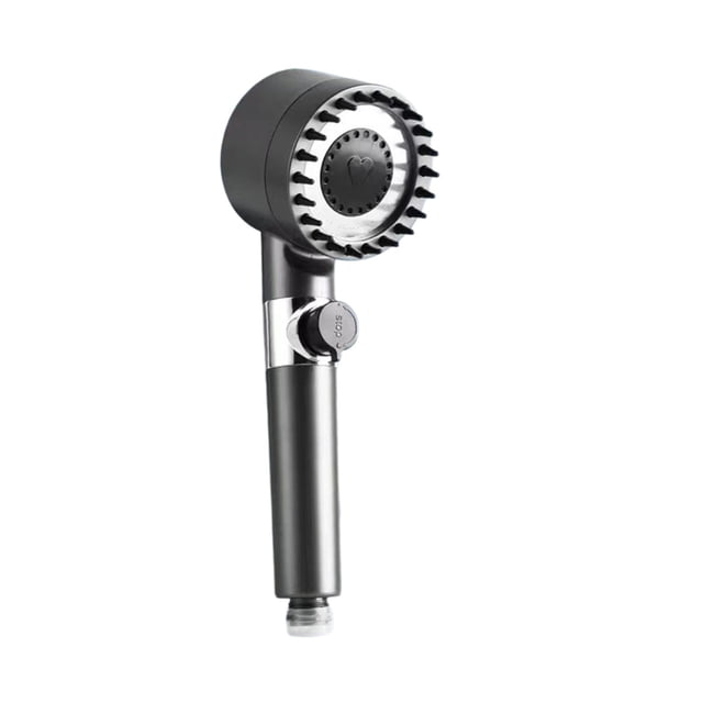 Cabezal de ducha de alta presión, filtros suavizantes de agua, ahorro de alto flujo, cabezal de ducha filtrado antifugas, 3 modos de pulverización Gris Macarena Alcachofa de la ducha