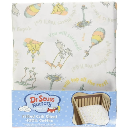 Trend Lab Dr Seuss Oh The Places You Ll Go Quotes Fitted Crib