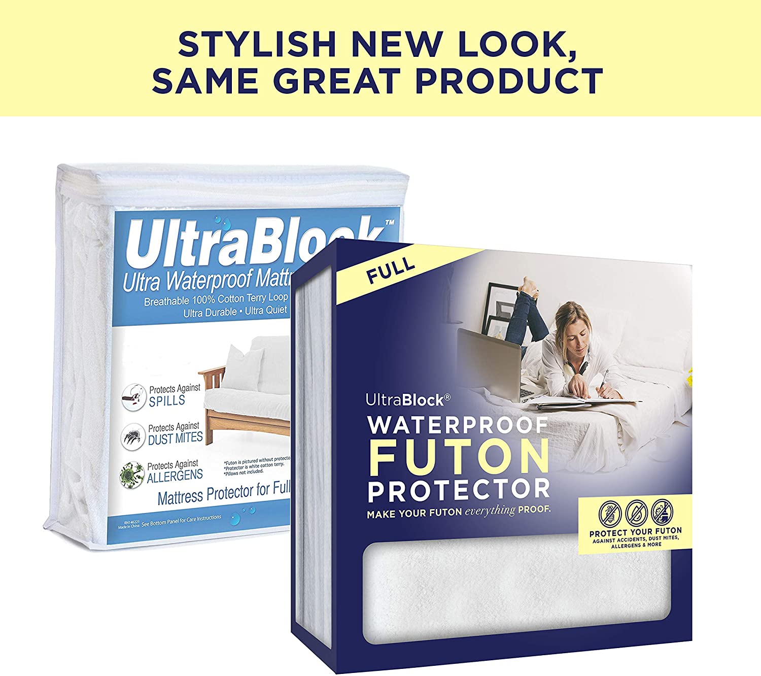 UltraBlock Futon Full Waterproof Mattress Protector, Futon, Full - image 2 of 8