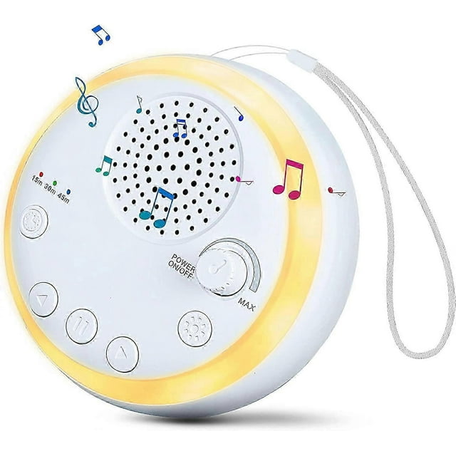 White Noise Machine, Portable Sound Machine Baby Adults, Sleep Sound Machine with 16 Soothing Sounds, Hatch Sound Machine with Night Light for Kids
