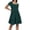 Dark Green, variant on Women'S Square Neck A-Line Pleated Casual Dress For Resort Beach And Summer Occasions