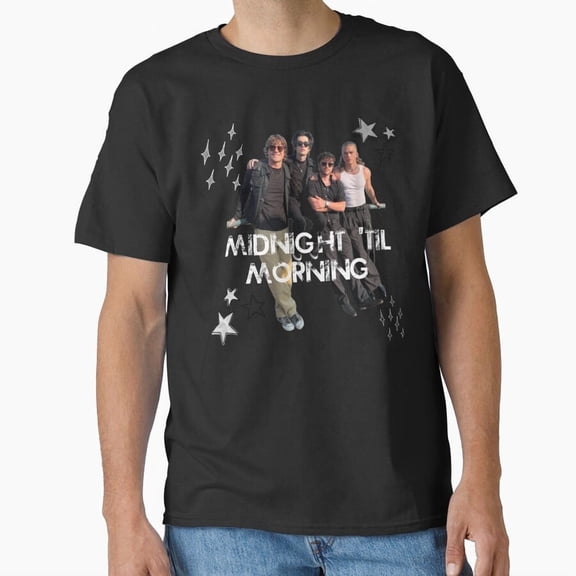 Midnight Til Morning Pose And Icons Funny Graphic Retro Aesthetic Vintage Unisex Classic T-Shirt - Relaxed Look U015, From S to 5XL