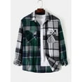 thumbnail image 1 of Zaful Classic Plaid Shirt for Men Plaid Print Flannel Shirt Black L, 1 of 4