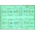 thumbnail image 1 of Ahgly Company Indoor Rectangle Abstract Turquoise Blue Modern Area Rugs, 2' x 3', 1 of 4