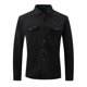 thumbnail image 3 of Blusa y camisa de manga larga con cuello vuelto para hombre, de gamuza, con solapa, botones y bolsillo, informal, de manga larga, sin capucha, para hombre, 3 of 8